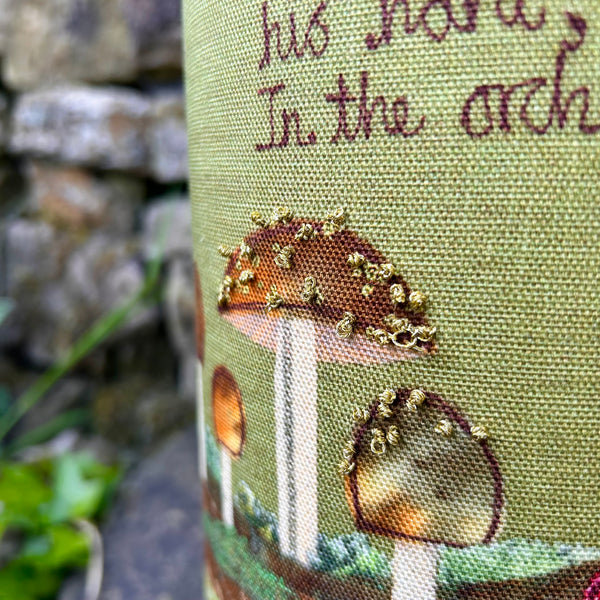 Lampshade - Snail with toadstools.