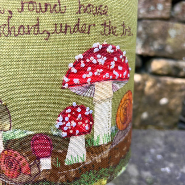 Lampshade - Snail with toadstools.