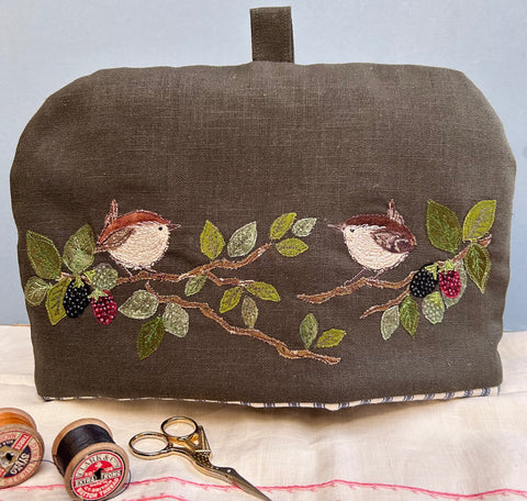 Tea Cosy - Wren on blackberries.