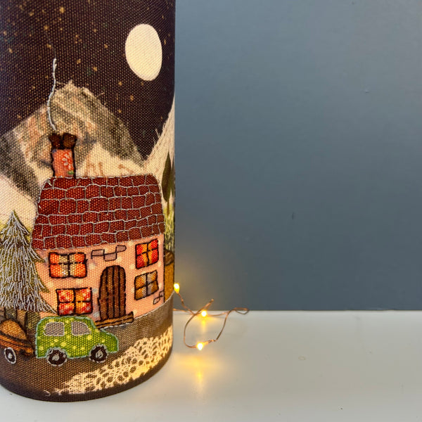 Winter Cottages - Embroidered Lantern Kit
