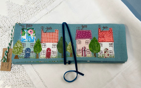 Crochet Hook Roll - Street Scene