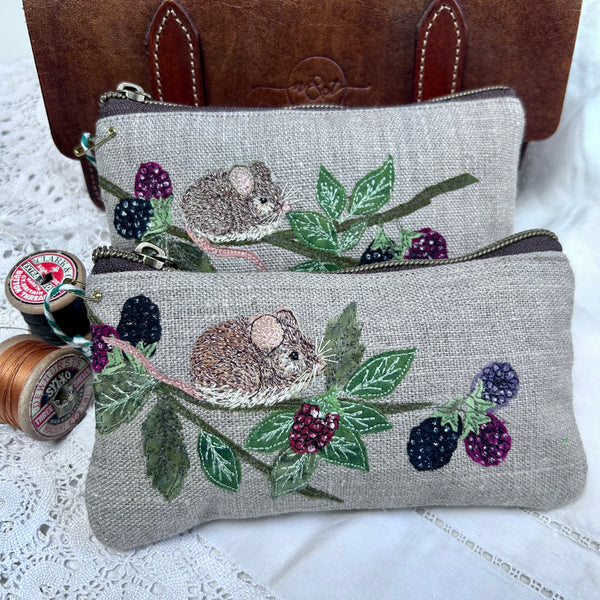 Zip purse - Mouse and Blackberries.