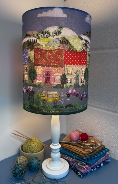 Lampshade - ‘Sunny Street’ with cut out windows.