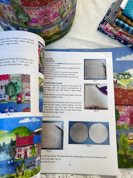 Sunny Street Project Bag - Panel and Instructions only.