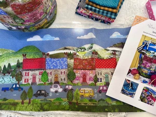 Sunny Street Project Bag - Panel and Instructions only.