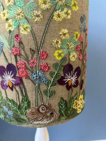 Lampshade - Spring Flowers with Mouse.