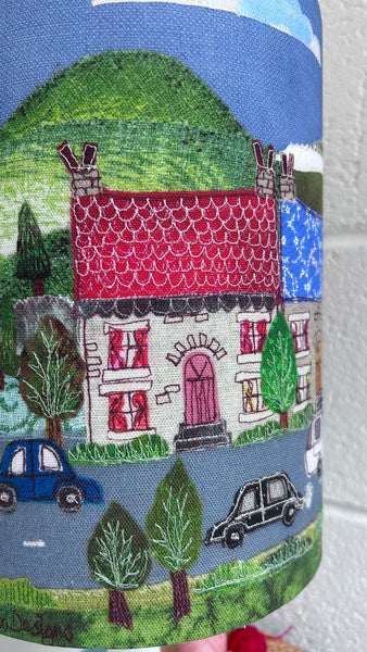 Lampshade - ‘Sunny Street’ with cut out windows.