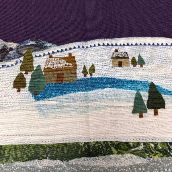Winter Mountain Street Scene Project Bag Kit - Background Panel Only ...