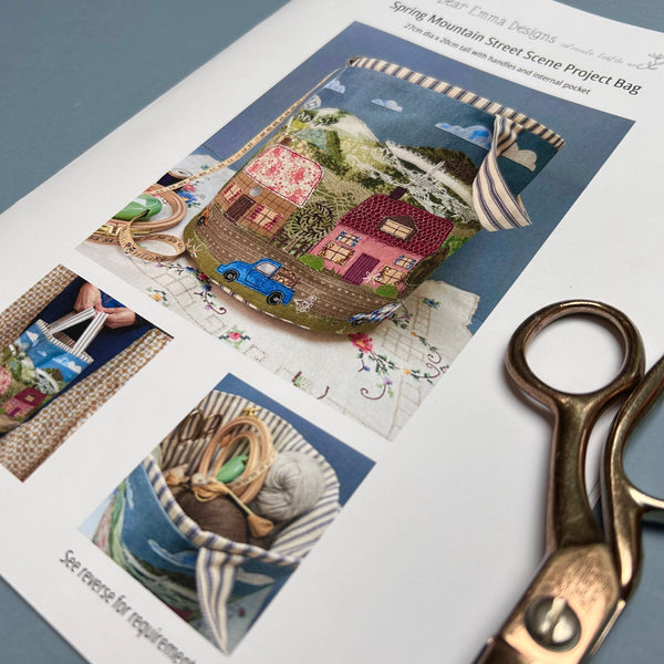 Mountain Street Scene Project Bag Kit - Instructions Booklet and Background Panel ONLY