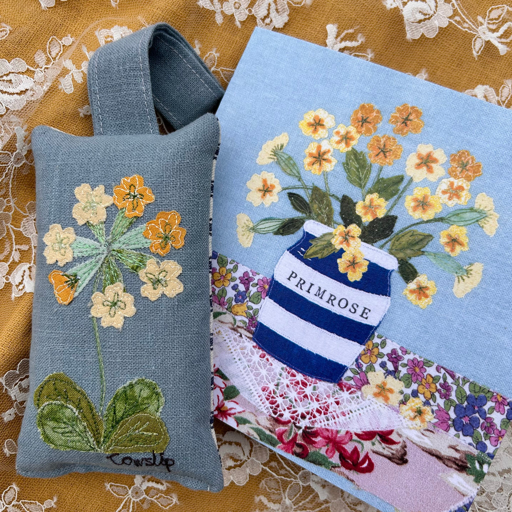 Lavender Bag - Cowslip with greeting card.