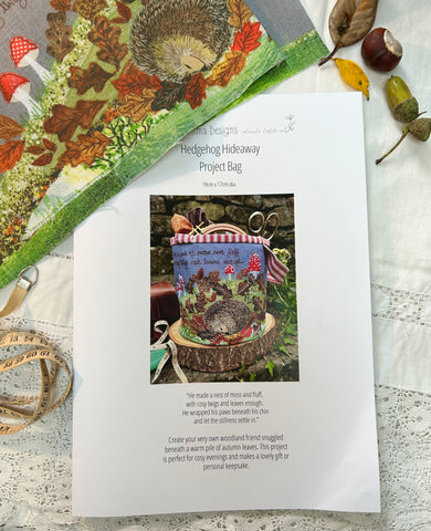 Hedgehog Hideaway Project Bag - Print and Instructions only.