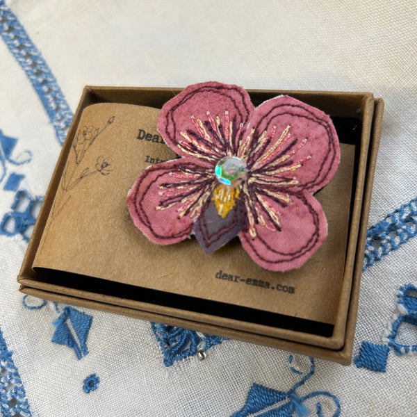 Brooch - Viola Wild flower