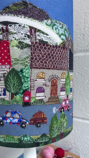 Lampshade - ‘Sunny Street’ with cut out windows.