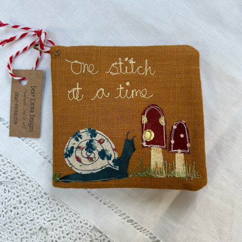 Needlecase -  Snail and Toadstool.