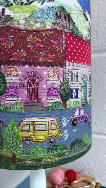 Lampshade - ‘Sunny Street’ with cut out windows.