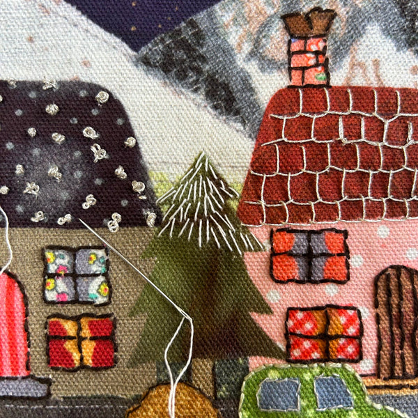 Winter Cottages - Embroidered Lantern Kit