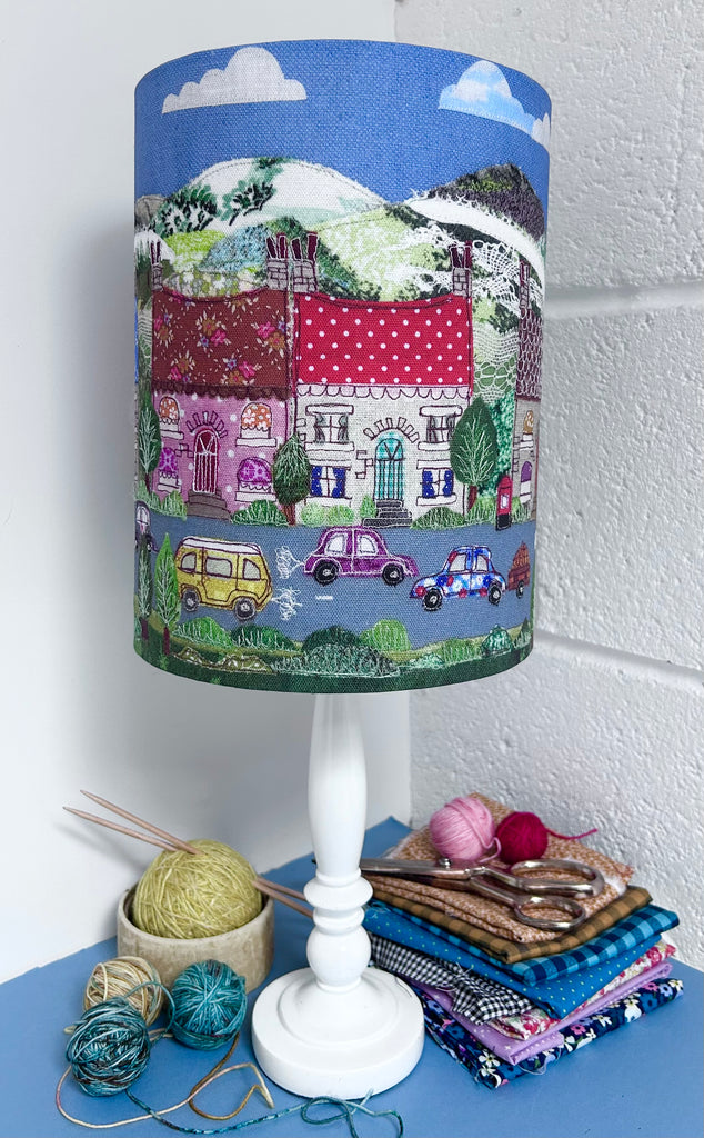 Lampshade - ‘Sunny Street’ with cut out windows.
