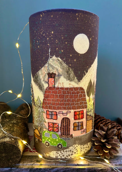 Winter Cottages - Embroidered Lantern Kit