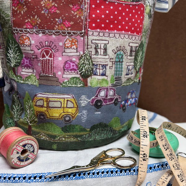 Sunny Street Project Bag - Panel and Instructions only.