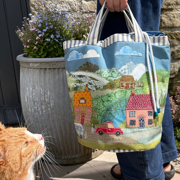 Mountain Street Scene Project Bag Kit - Instructions Booklet and Background Panel ONLY
