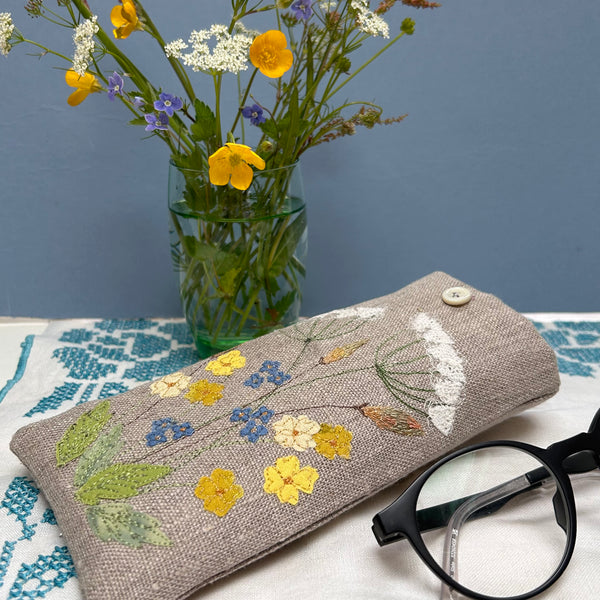 Glasses case - Yorkshire Hay Meadow flowers