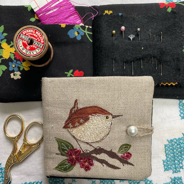 Needle Case - Wren On Blossom