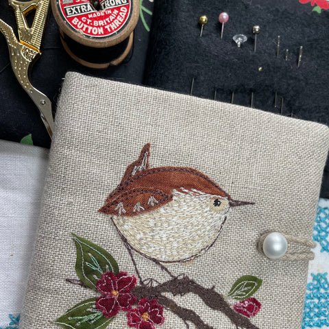Needle Case - Wren On Blossom