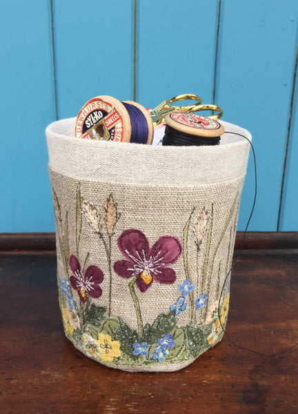 Fabric pot - Botanical Spring flowers