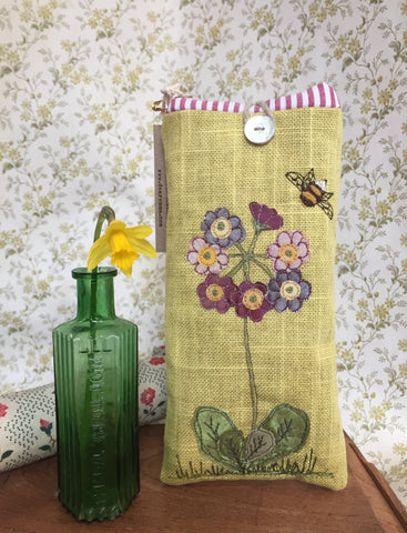 Glasses case - Auricula flower