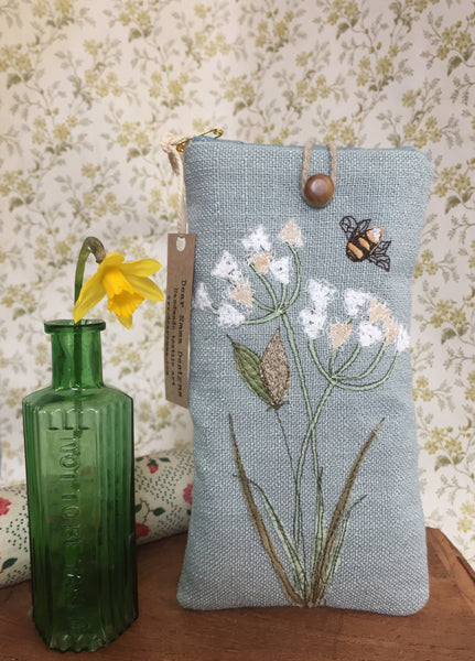 Glasses case - Cow Parsley flowers