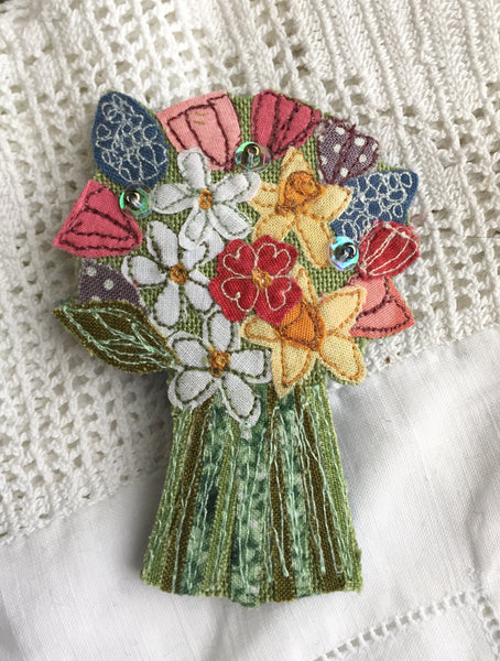 Bouquet Brooch - Spring Flowers